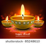 vector diwali oil lamp