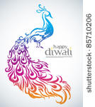 vector diwali peacock