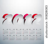 vector 2012 calendar design  ...