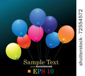 vector colored balloons