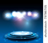 vector stage with sparkles