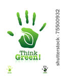 think green. ecology concept.