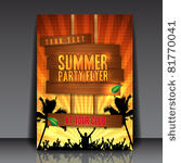 orange summer party flyer...