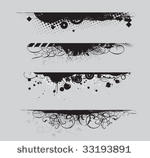 four different grunge banners...