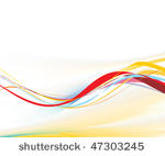 abstract rainbow wave line with ...