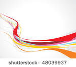abstract rainbow wave line with ...