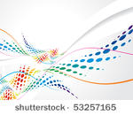 abstract rainbow wave line with ...