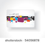 beautiful gift card  vector...