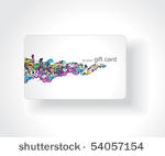 beautiful gift card  vector...