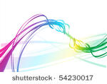 abstract rainbow wave line with ...