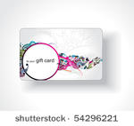 beautiful gift card  vector...