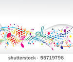 abstract music notes design for ...