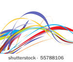 abstract rainbow wave line with ...