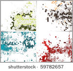 abstract halftone circle...