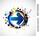 abstract grunge colorful arrow...