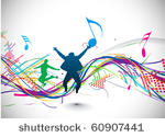 abstract music notes design for ...