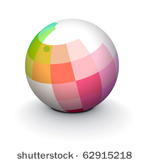 abstract 3d sphere with glossy...