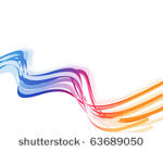 abstract rainbow wave line with ...