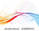 abstract rainbow wave line with ...