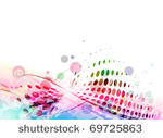 abstract colourful circle wave...