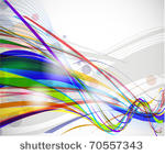 abstract rainbow wave line with ...