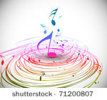 music colorful music note theme ...