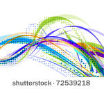 abstract colorful wave line...