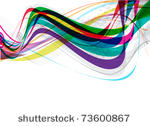 abstract colorful wave line...