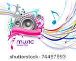 abstract colorful music event...