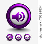 3d vector glossy speaker web...