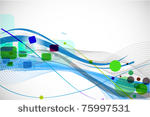 vector abstract colorful wave...