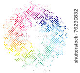 abstract halftone circle...