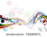 vector abstract colorful wave...