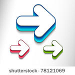 arrow moving icon set. vector...