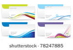 paper envelope set isolated on...