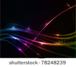 abstract glowing lines of light ...
