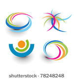 set of abstract colorful icons...
