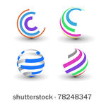 set of abstract colorful icons...