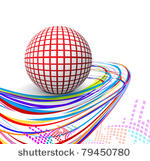abstract vector 3d sphere with...