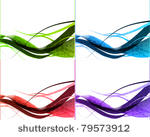 set of abstract wave background....