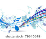 abstract music notes design for ...