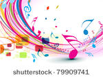 abstract music notes design for ...