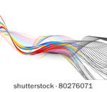 abstract wave line with space...