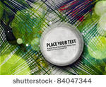abstract floral circle banner...