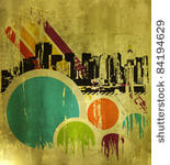abstract urban city on a...