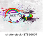 rainbow swirl fantasy vector...