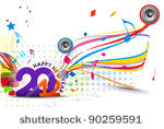 new year 2012 music poster...