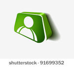3d vector user web icon design...