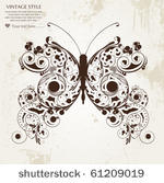 abstract floral butterfly
