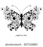 abstract floral butterfly